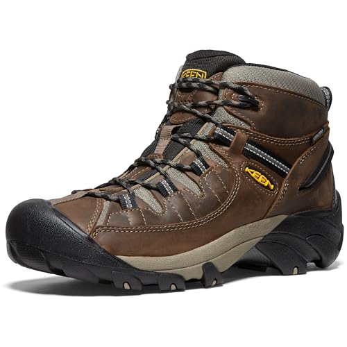KEEN Men's Targhee 2 Mid Waterproof Hiking Boots - Shitake Brindle 10.5 Wide