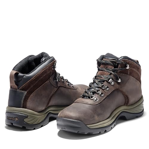 Men's Waterproof Hiking Boots - Timberland Flume Mid 11 Wide Dark Brown