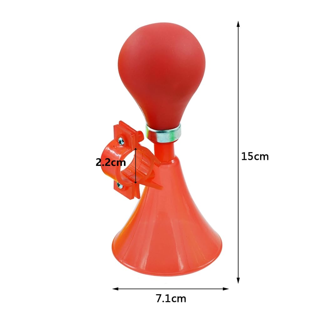 Yudesun Outdoor Sports Bike Parts 2 Pcs Kids Bike Horn Hooter Hand Held Children Bicycle Bell Squeeze Air Horn for Girls Or Boys, Red