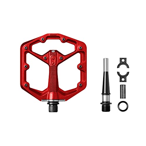 Crankbrothers Stamp 7 Flat MTB Pedals - Small Red Size, Lightweight & Durable