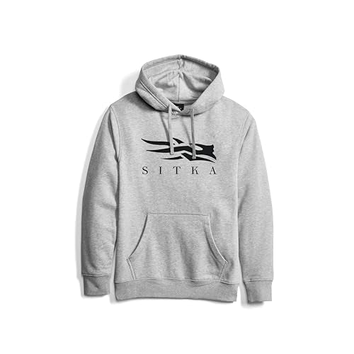 SITKA Icon Pullover Hoodie Heather Grey Large Outdoor Hunting Sweatshirt