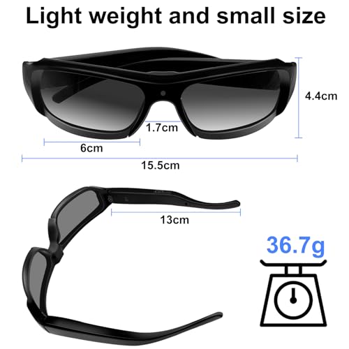 HD 1080P Camera Sunglasses - Wearable Action Video Glasses with 16GB SD Card