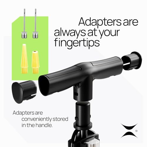 Panaride Bicycle Floor Pump with Pressure Gauge - Portable Bike Tire Inflator for Presta & Schrader Valves