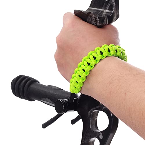 Adjustable Braided Archery Bow Wrist Sling for Hunting & Target Shooting - Green