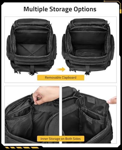 CVLIFE Tactical Range Backpack for Handguns - Black, Medium Capacity