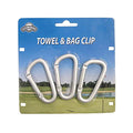 Golf Towel and Bag Clip Set - Carabiner Hooks for Golf Bags (3 Pack)