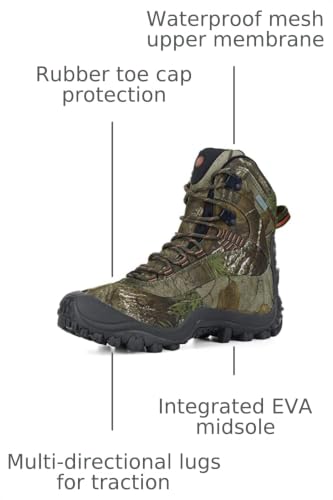Men's Lightweight Insulated Hiking Boots - 10.5 Camouflage Variation