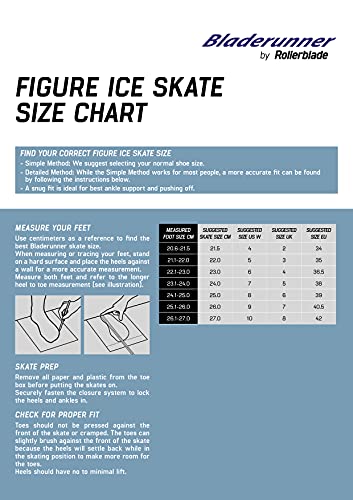 Girls Ice Skates - White Allure Figure Skates for Beginners, Size 4 - Rollerblade