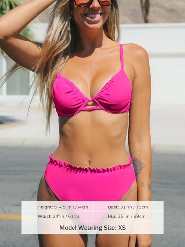High Waisted Bikini Set for Women Triangle Top Swimsuit