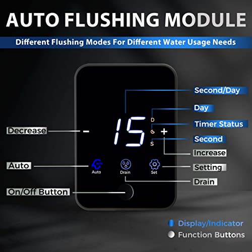 iSpring WSP50ARJ-BP Jumbo Whole House Water Filter System with Auto Flushing & Bypass, 50 Micron