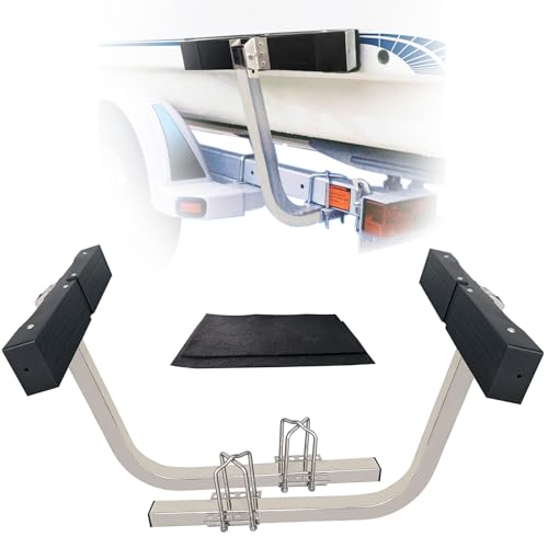 C CLINK Heavy Duty Aluminum Square Tube Trailer Guide Kit, 20 Inch Stainless Steel Poles