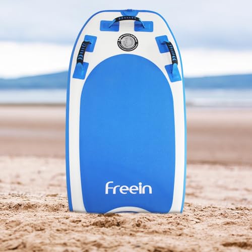 Freein Blue Inflatable Body Board - 40" Surfboard for Beach & River Fun
