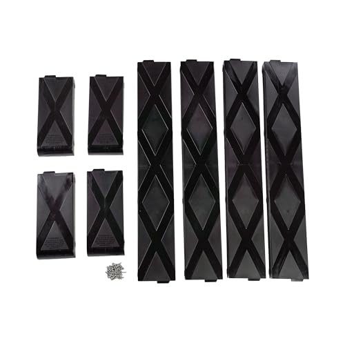 Modular Marine Bunk Guide-On Kit - Black for 2x6 Wooden Bunks, Boat Trailer