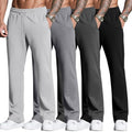 Men's Baggy Lightweight Sweatpants - Neer 4 Pack, Black & Gray, Large