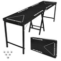 8 Foot Heavy-Duty Beer Pong Table - Portable Aluminum Frame, Black