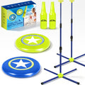 175G Flying Disc Game Set with Adjustable Poles and Score Tracker for Outdoor Fun