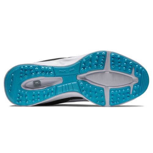 Junior Golf Shoes FJ Fuel Spikeless White Black Blue 3 Big Kid