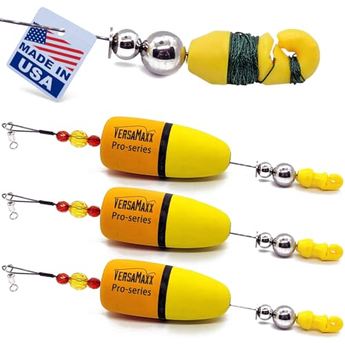 Popping Corks for Saltwater Fishing - Pro Series Adjustable Leader Floats - Set of 3