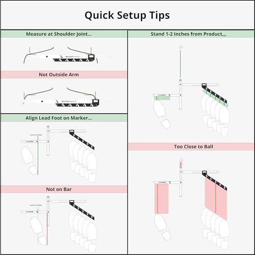 Golf Alignment and Stance Training Aid for Left & Right Handed Players - Portable Practice Tool