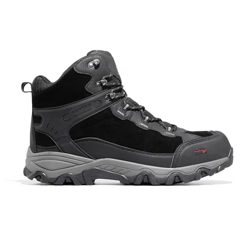 NORTIV 8 Men's Waterproof Lightweight Hiking Boots - 12 Black