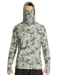 Men's Performance Fishing Hoodie Shirt with UPF 50+ Sun Protection and Thumbholes