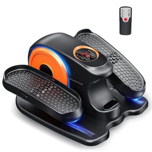 GUGTTR Under Desk Elliptical Machine Black Low Impact Leg Exerciser for Seniors
