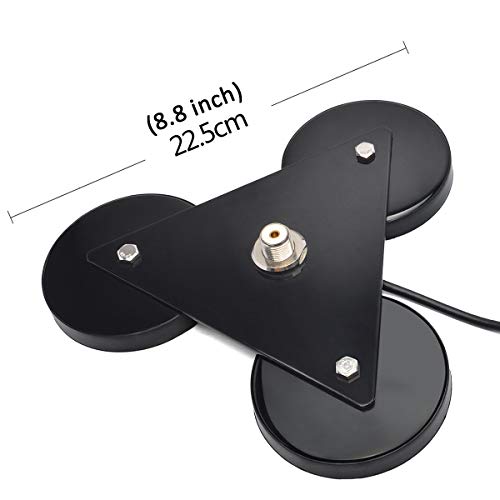 Magnetic Car Truck Antenna Mount with 16.4ft Coax Cable - SO-239 Base