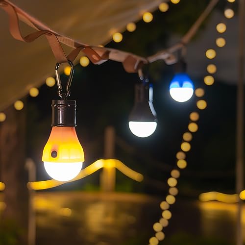 Jarxin 4-Pack USB Rechargeable LED Camping Lanterns Black