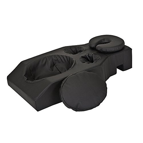 EarthLite Black Pregnancy Massage Cushion & Headrest - Support for Face-Down, Post-Surgery, Back Pain