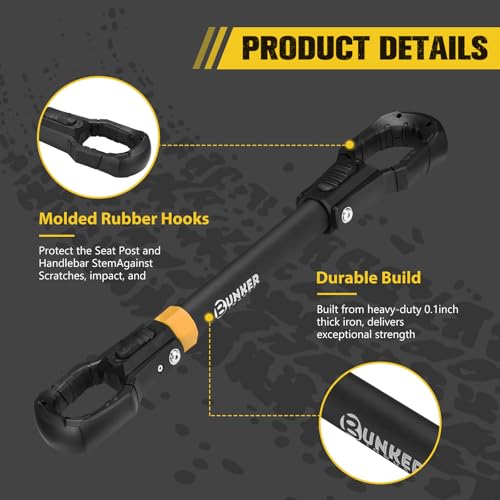 BUNKER INDUST Bike Frame Adapter BIKE-70LBS for Bicycle Rack, Adjustable Steel