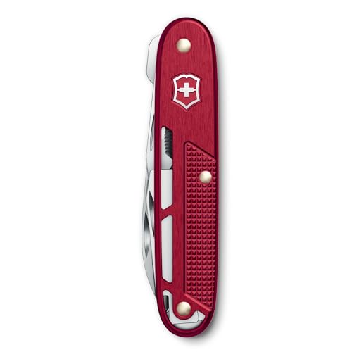 Victorinox Synergy Alox Swiss Army Knife with 9 Functions, Red Pocket Multi-Tool