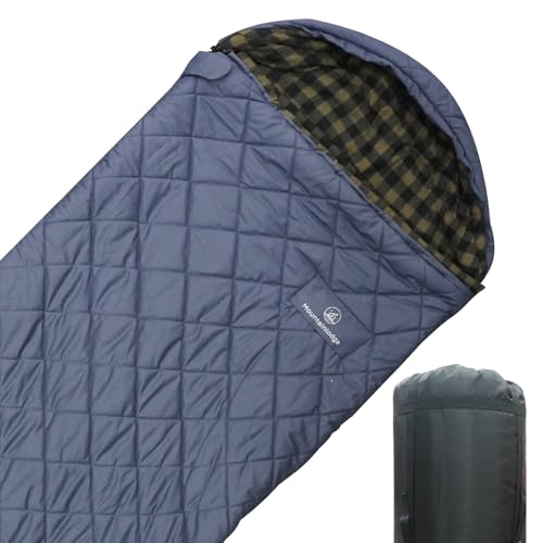 Mountainlodge Navy Blue Cotton Shell & Lining Sleeping Bag for Adults