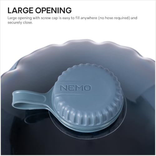 Helio Portable Camp Shower 11L with 2-Stage Nozzle & Long Hose - Black