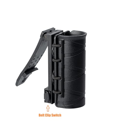 TACNEX Flashlight Holster for Duty Belt 1.2 Inch Diameter Rotatable MOLLE Torch Case