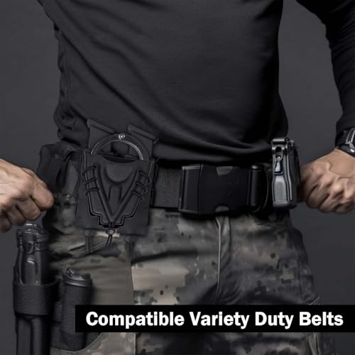 Handcuff & 9mm Mag Pouch Combo - Open Top Duty Belt/MOLLE Holster - Variation of Combining-A