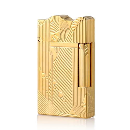 Sanji One Piece Brass Lighter with Iconic Ping Sound - Collector's Gift, Gold Finish, Refillable, Creative Lid Variation