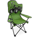 Kids Tractor Camping Chair - Big Green, Folding Outdoor Seat, 150 lb Capacity