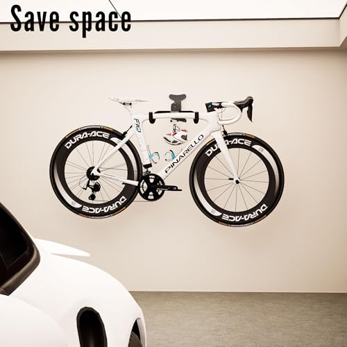 Single Piece Bicycle Wall Mount Bike Rack Garage Storage Hooks