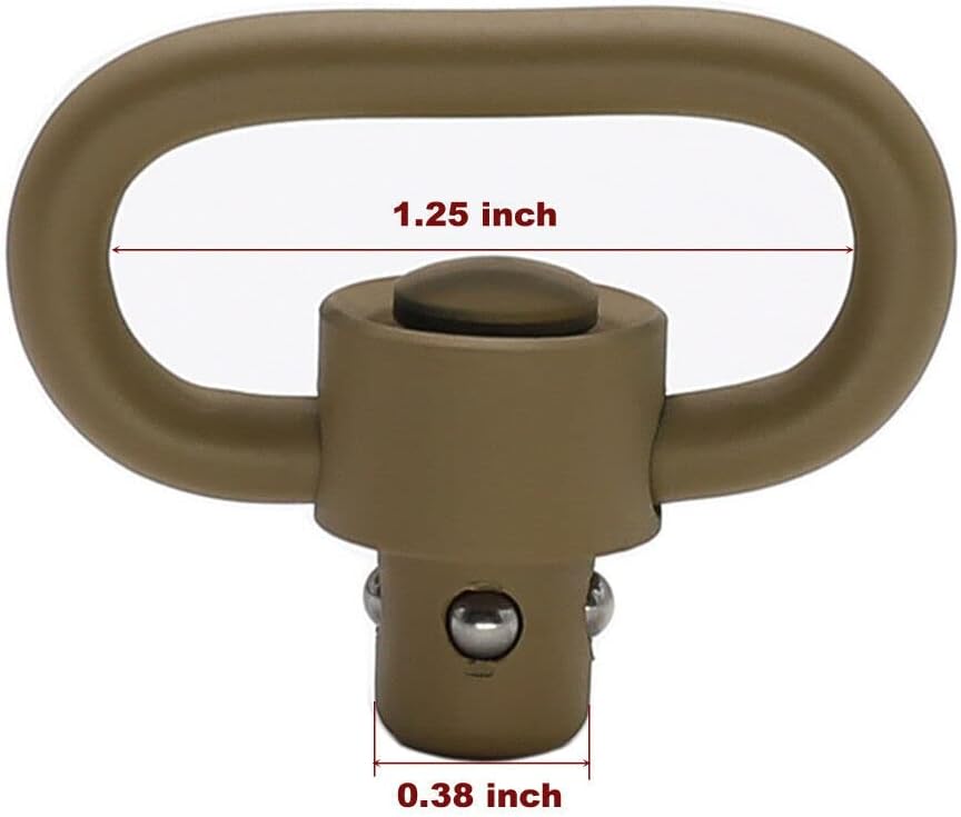 Smith's Sling Swivel - 1.25'' Quick Detachable Push Button in Unique Tan Print