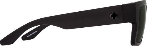 SPY OPTIC Cyrus, Square Sunglasses, Color and Contrast Enhancing Lenses, Black - Happy Gray Green Lenses