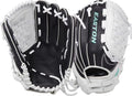 Fastpitch Softball Glove 12.5 Inch Outfield Right Hand Throw Black White Mint Basket Web