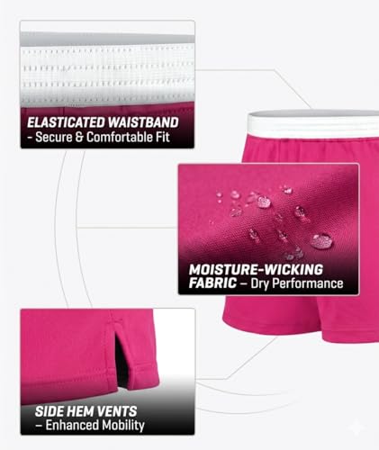 Soffe Women's Cheer Active Shorts - Medium Team Purple Heather