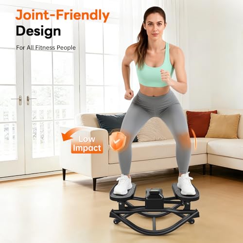 HXD-ERGO Rock Stepper with Resistance Bands, Low-Impact Home Fitness