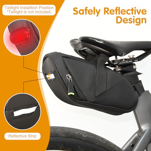 Bike Repair Kit with Seat Bag, Pump, Multitool & Patches - Waterproof
