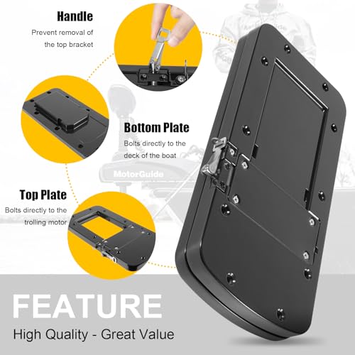 Deargooday Aluminum Quick-Release Mounting Bracket Kit for MotorGuide Xi3 Xi5 Trolling Motors