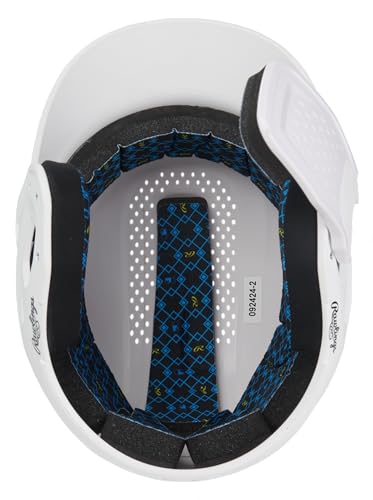 Junior Reverse Baseball Batting Helmet with Reversible Face Guard - White, Size 6 3/8-7 1/8
