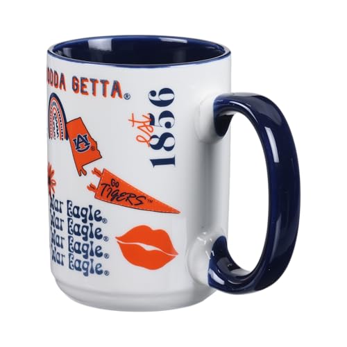15oz Auburn University Team Spirit Mug - Official NCAA Collegiate Coffee Cup - Auburn Tigers Variation