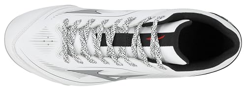 Men's Cushionrevo Diamond Mid TPU Spikes - White Black, Size 7