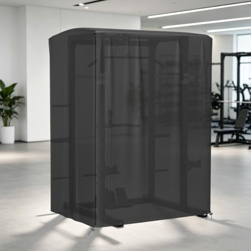 AKEfit Strength Training Cover 69"L x 47"W x 84"H Waterproof Dustproof Gym Rack Cover Black