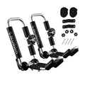 IKURAM R Aluminum Folding J-Style Kayak Roof Rack - Silver, 3-in-1 Universal Fit